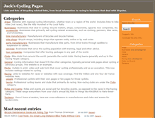 Tablet Screenshot of cycling.jackvinson.com